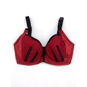 Parfait‎ by Affinitas Underwire Bra Women 28F Red Black Goth Alt Steampunk Emo